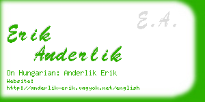erik anderlik business card